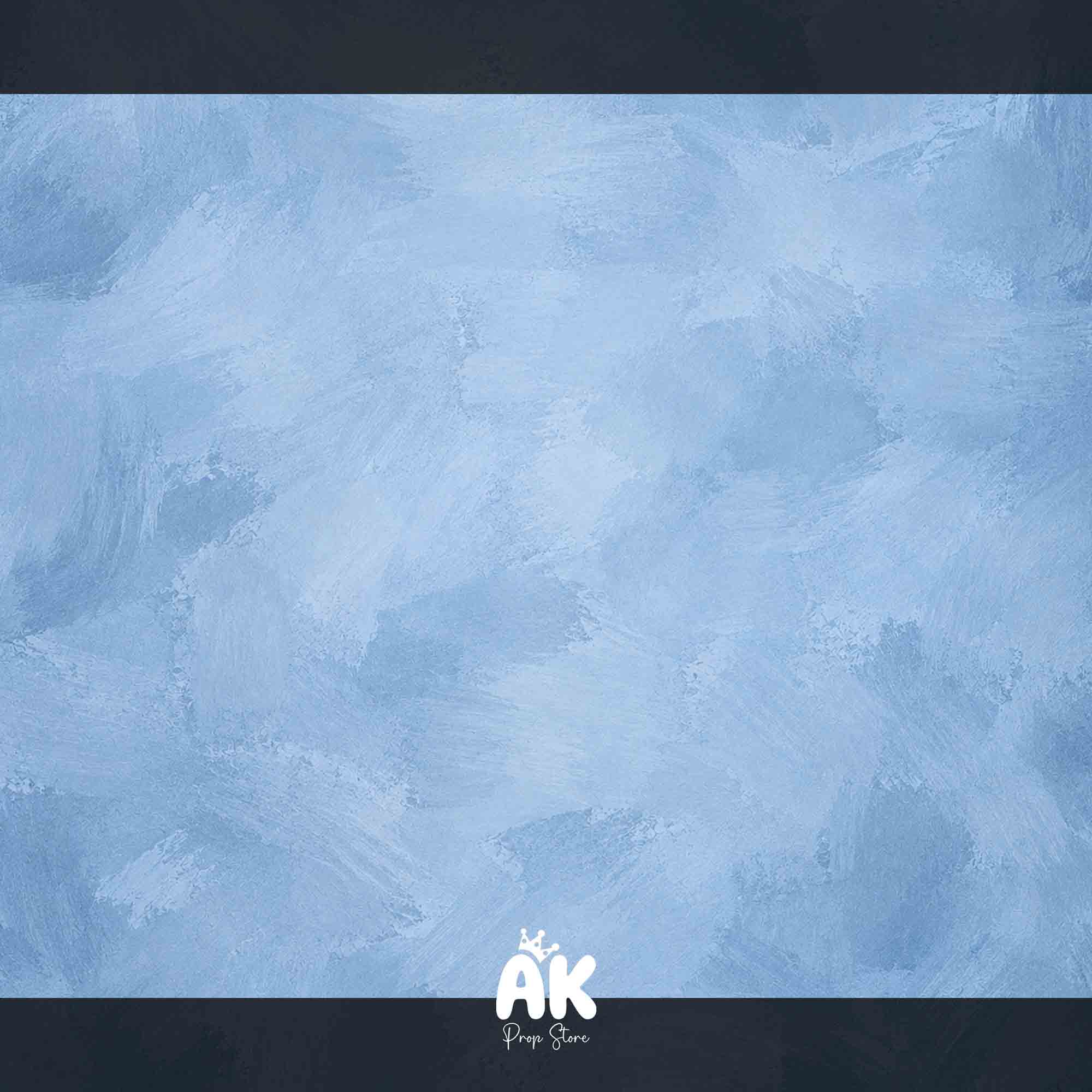 Cool Blue Painterly Plaster Texture - 4x5 Feet