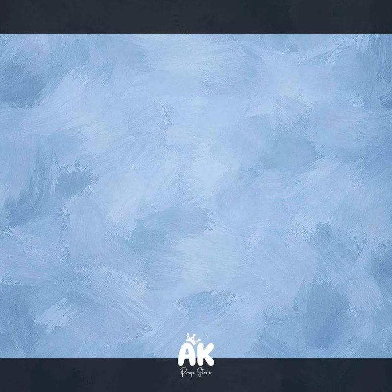 Cool Blue Painterly Plaster Texture - 4x5 Feet