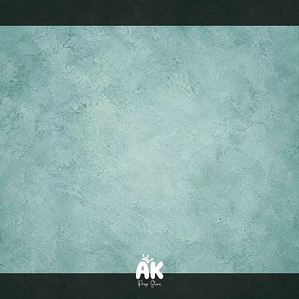 Soft Teal Mottled Plaster Texture - 4x5 Feet