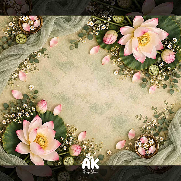 Dreamy Lotus Floral - 4x5 Feet