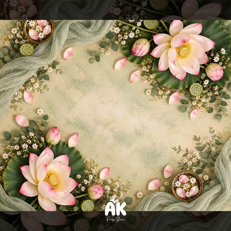 Dreamy Lotus Floral - 4x5 Feet