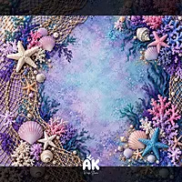Pastel Underwater Reef - 4x5 Feet