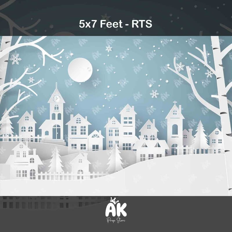 Blue Wintertime - 5x7 Feet