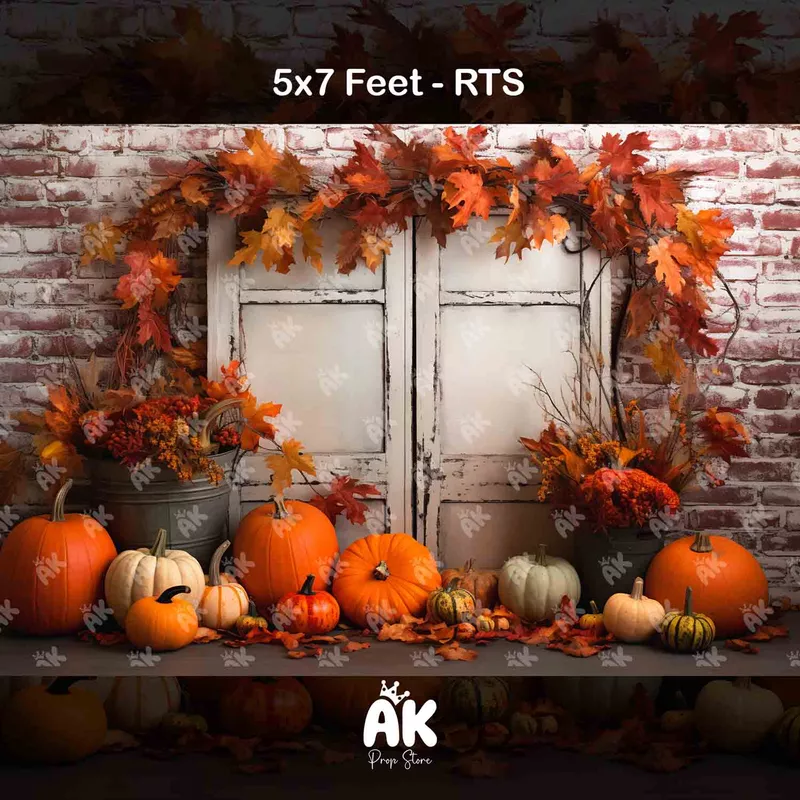 Pumpkin Fall - 5x7 Feet