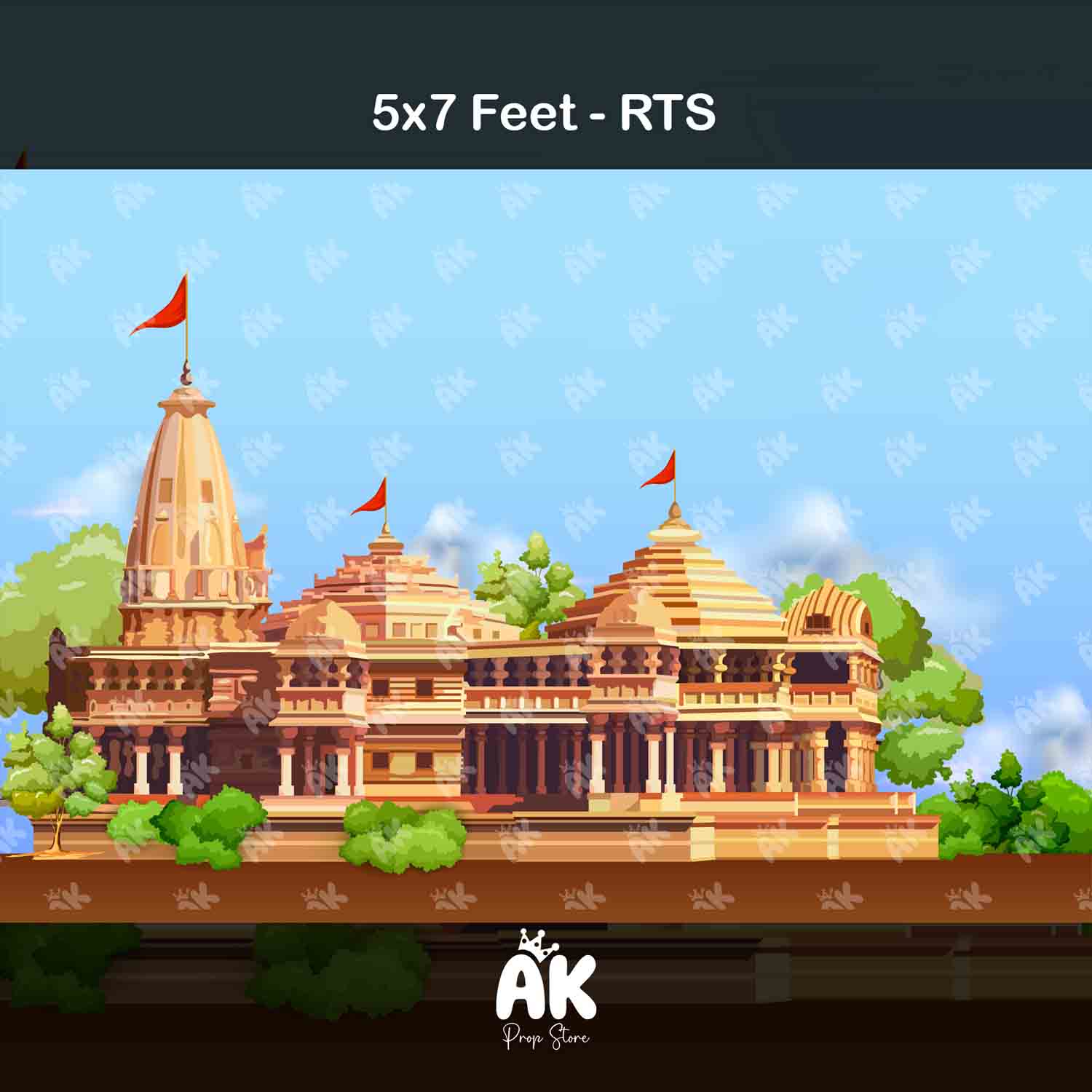 Ram Mandir - 5x7 Feet