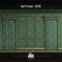 The Royal Green Wall - 5x7 Feet