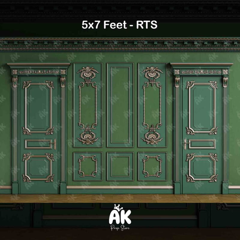 The Royal Green Wall - 5x7 Feet