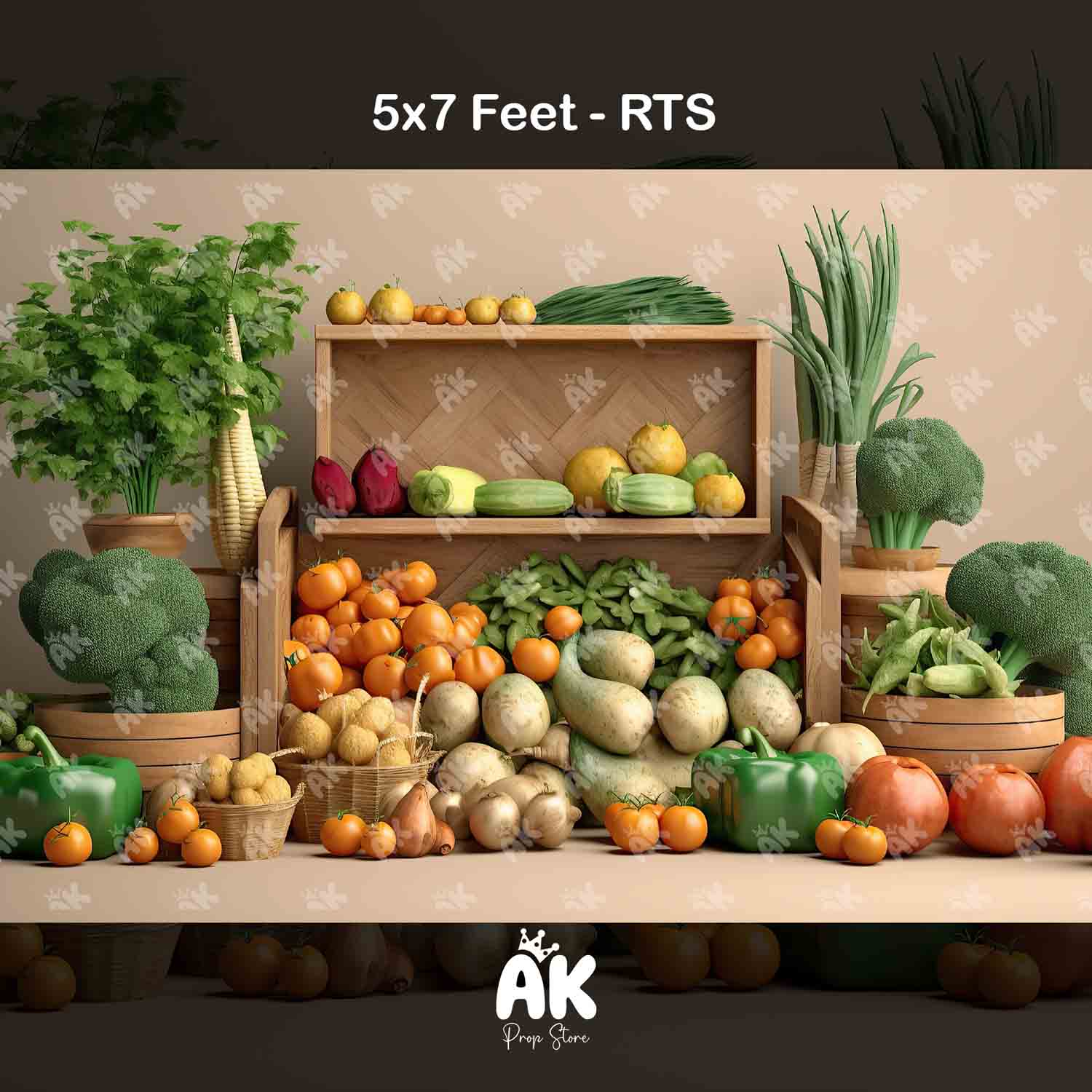 Vegetable Market- 5x7 Feet