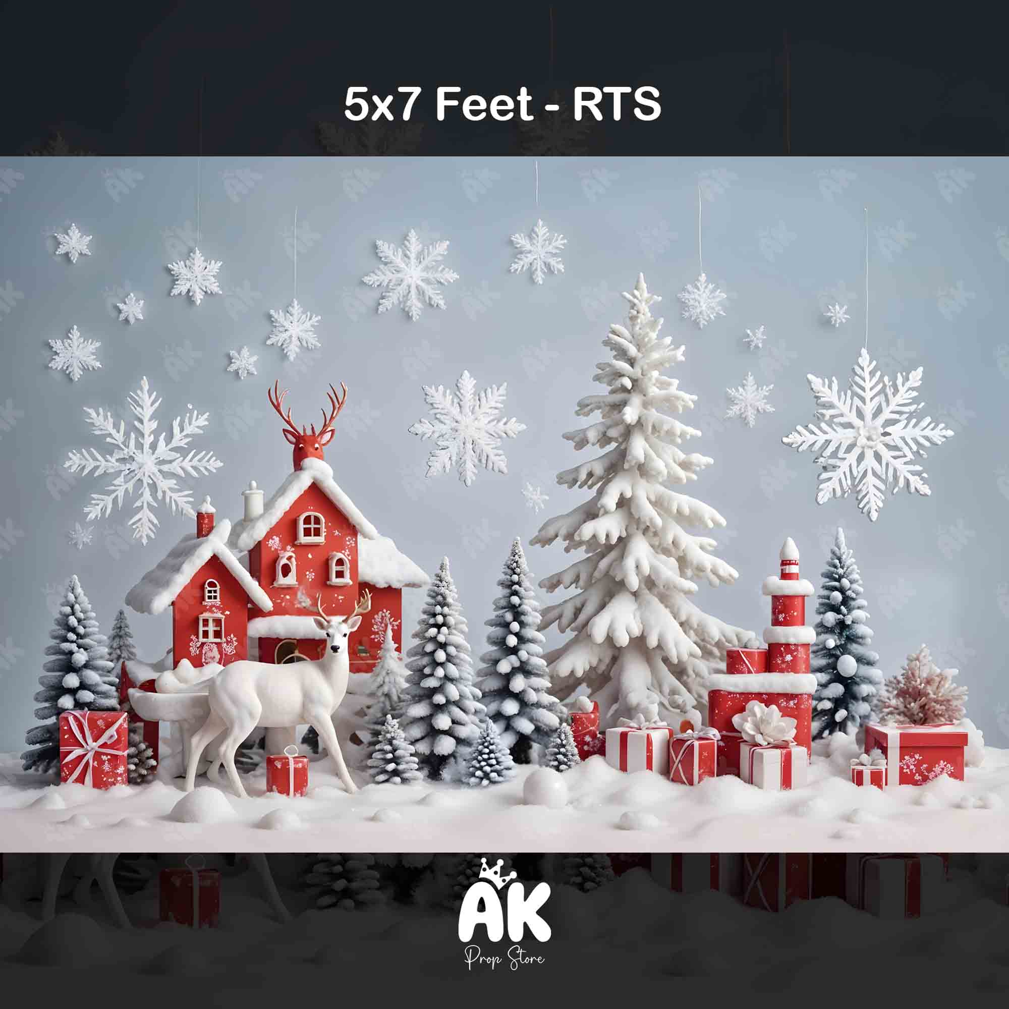 Snowflake Forest - 5x7 Feet
