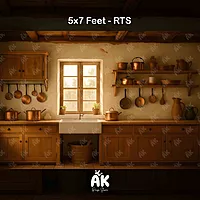 Rustic Kitchen 5x7 Feet