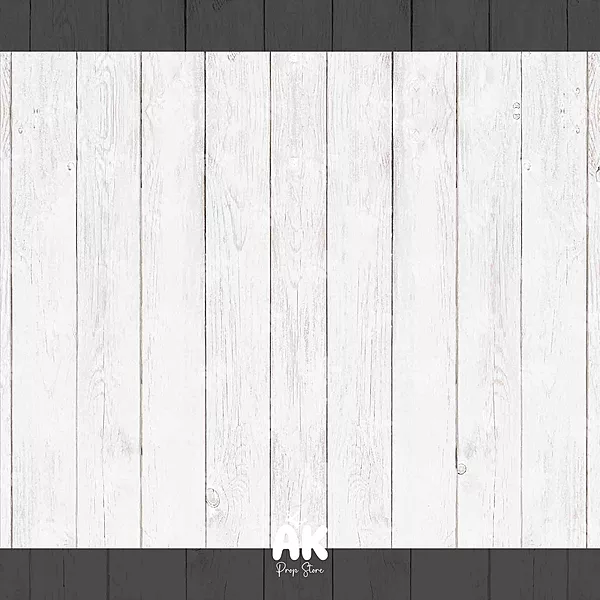 Rustic White Wood Planks - 4x5 Feet