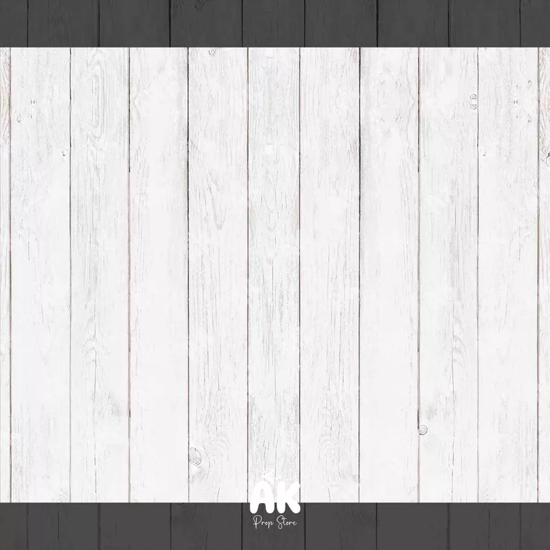 Rustic White Wood Planks - 4x5 Feet