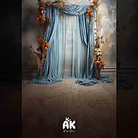 Blue Drape Floral