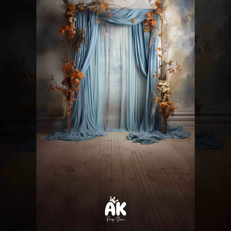 Blue Drape Floral