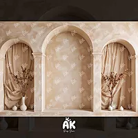 Beige Arch Wall