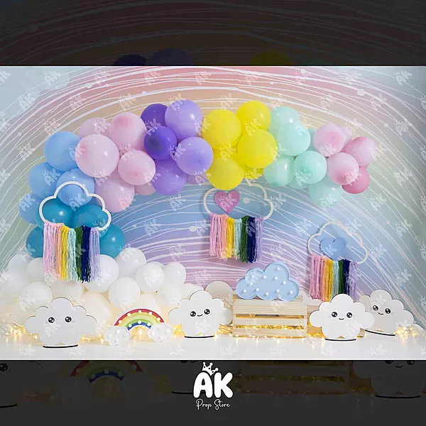 Pastel Rainbow Balloons