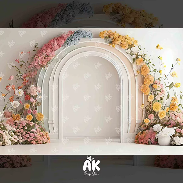White Floral Doorway