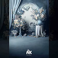 Blue Floral Curtains