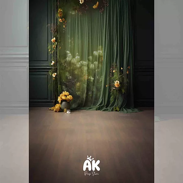 Green Drape Florals