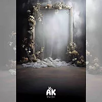 Grey Floral Frame