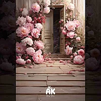Pink Blooms Portrait