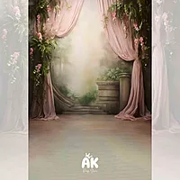 Pink Porch View Portrait