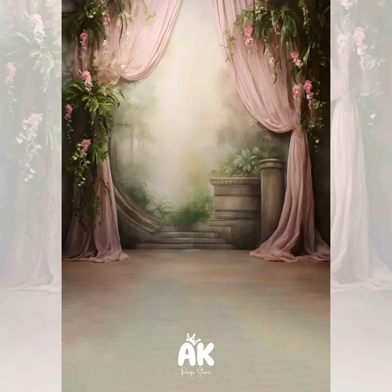 Pink Porch View Portrait
