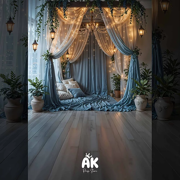 Blue Glow Drape