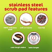 LIMOZ | Stainless Steel Scrub 11G (Pack of 12)