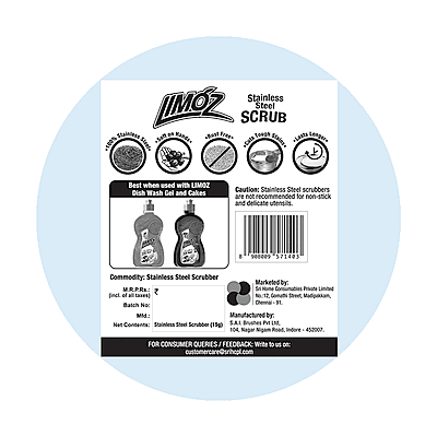 LIMOZ | Stainless Steel Scrub 11G (Pack of 12)