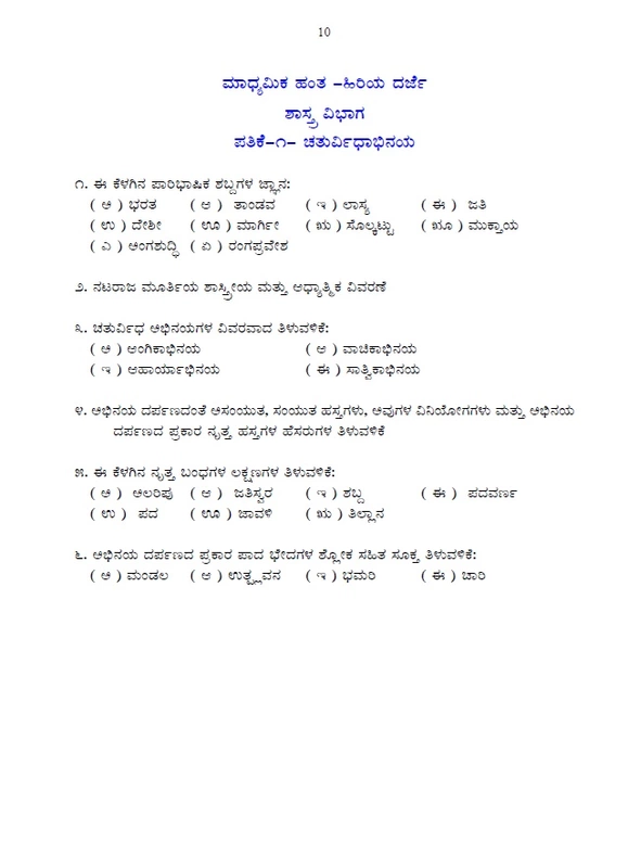 Nrityankura- Bharathanatyam-Senior Kannada