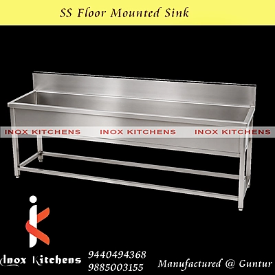 SS Floor Mount Sink
