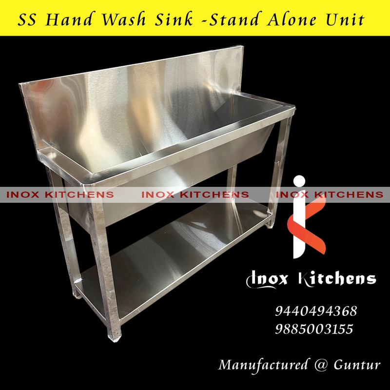 SS Hand Wash Sink with undershelf