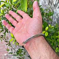 6mm Stainless Steel Liner Brass Ring Punjabi Kada