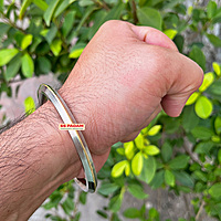 6mm Stainless Steel Liner Brass Ring Punjabi Kada