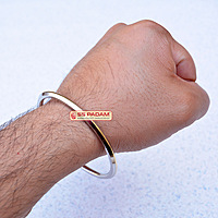 4mm Stainless Steel SP Brass Ring Punjabi Kada Unisex