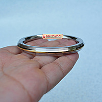 8mm Stainless Steel Bold Brass Ring Punjabi Kada