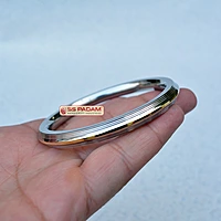 8mm Stainless Steel Bold Brass Ring Punjabi Kada