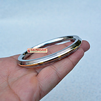 8mm Stainless Steel Bold Brass Ring Punjabi Kada