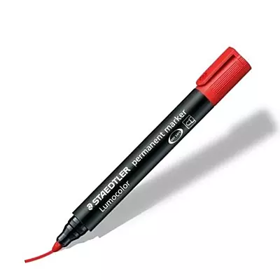 STAEDTLER 350 LUMO CLR PER. MARKER - 2 RED