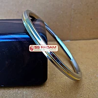 6mm Stainless Steel Flat Brass Ring Punjabi Kada