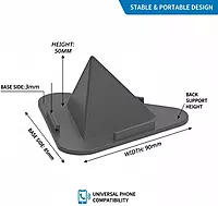 Pyramid Phone Stand, Universal Mobile Holder with Three Viewing Angles, Compatible with Most Smartphones and Small Tablets, Multicolour, 10 Pack