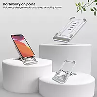 Portronics Modesk 100 – A portable, adjustable mobile and tablet stand. Lightweight, foldable, perfect for hands-free viewing anywhere.