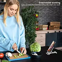 Portronics Modesk 100 – A portable, adjustable mobile and tablet stand. Lightweight, foldable, perfect for hands-free viewing anywhere.