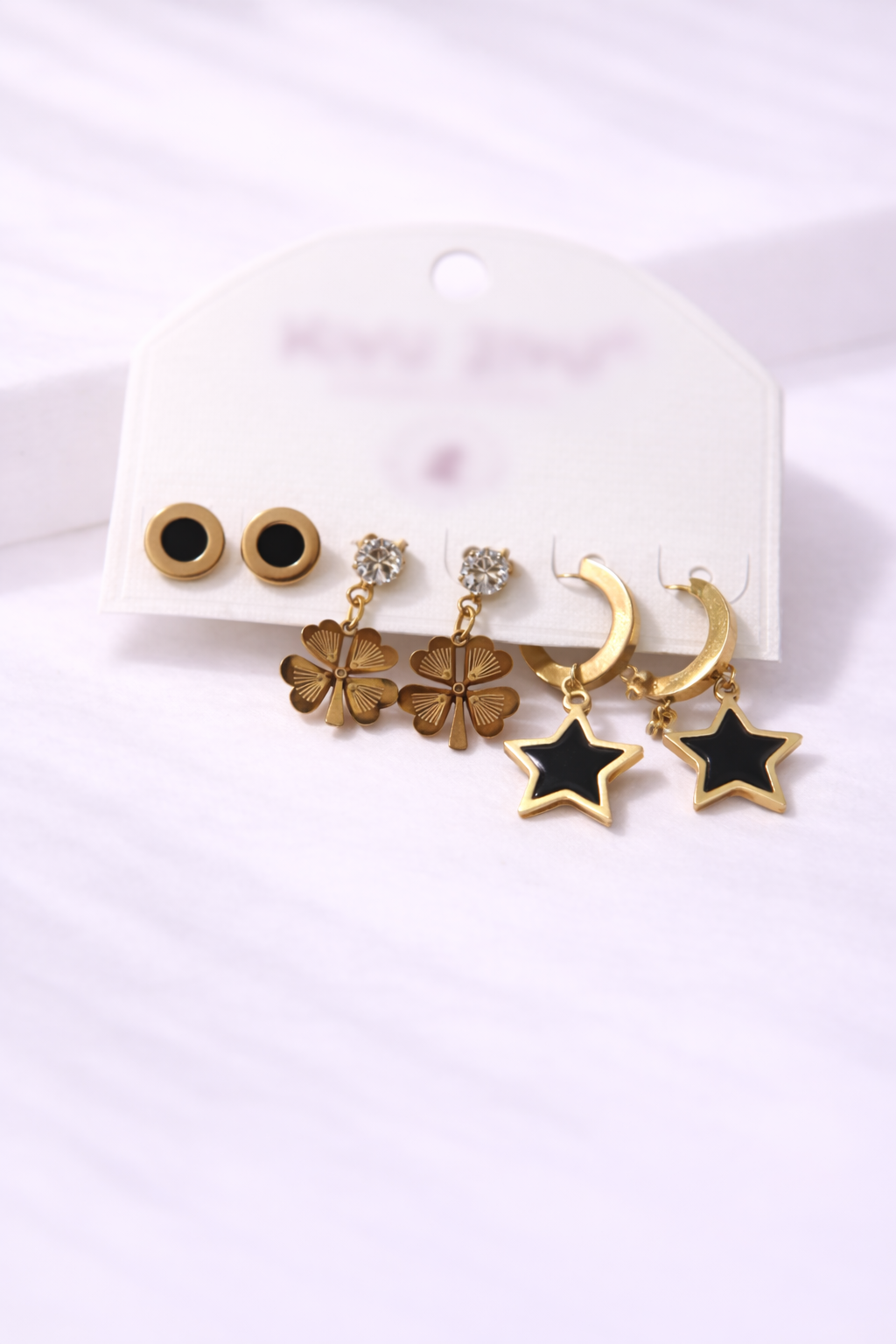 Starry Gold-tone earring set