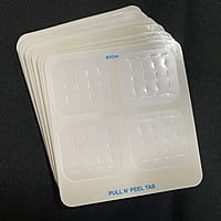 Bioassay tray lid stickers pull n peel