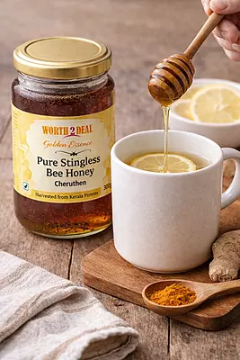 Raw stingless bee honey Cheruthen used in daily wellness routine