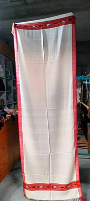 Single patti cream Kullu Stole