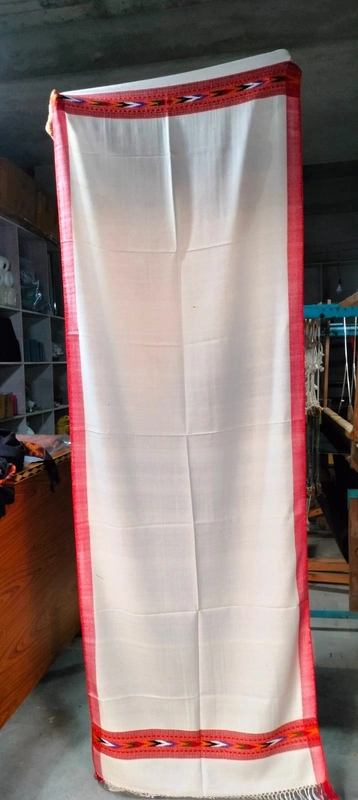 Single patti cream Kullu Stole