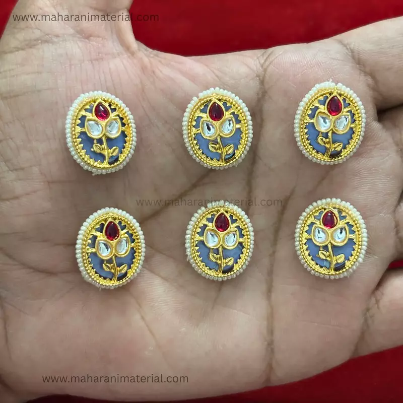 Premium Kundan Oval PK03